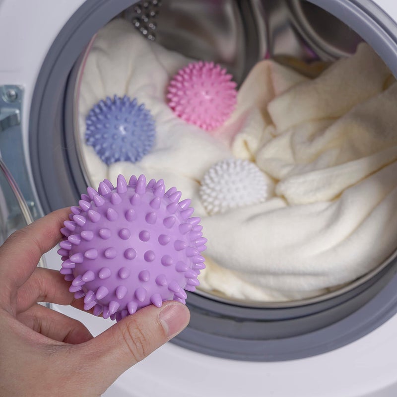 Bienstylife Reusable Laundry Dryer Balls - Eco Friendly Fabric Softener Alternatives Soften and Fluff Laundry Wrinkle Release(Set of 4 Random Color) - Image 4